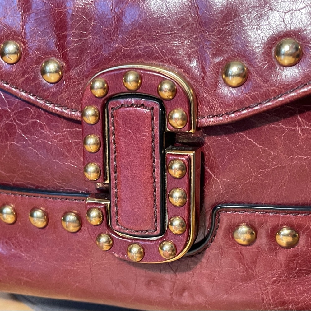 The Marc Jacobs Red Leather Studded Envelope Crossbody Bag - Picture 12 of 15